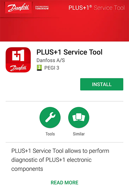 plus 1 mobile app installation screen